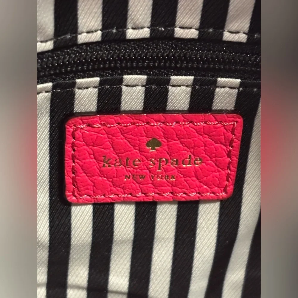 KATE SPADE Leather Southport Avenue Zinnia Hot Pink Pebbled Leather NWT